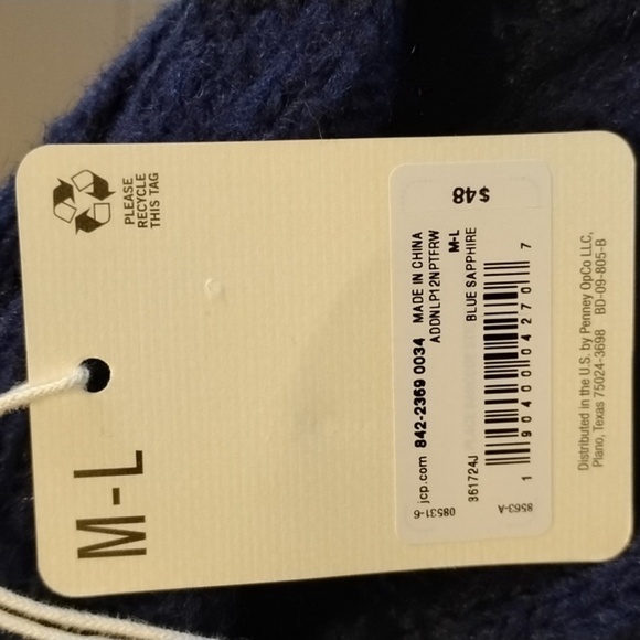 a.n.a. Woman's Blue Sapphire Scoop Neck Sweater, Size: M-L, NWT - Picture 7 of 8